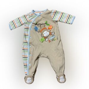 Adorable Taggies Monkey Footed Onesie